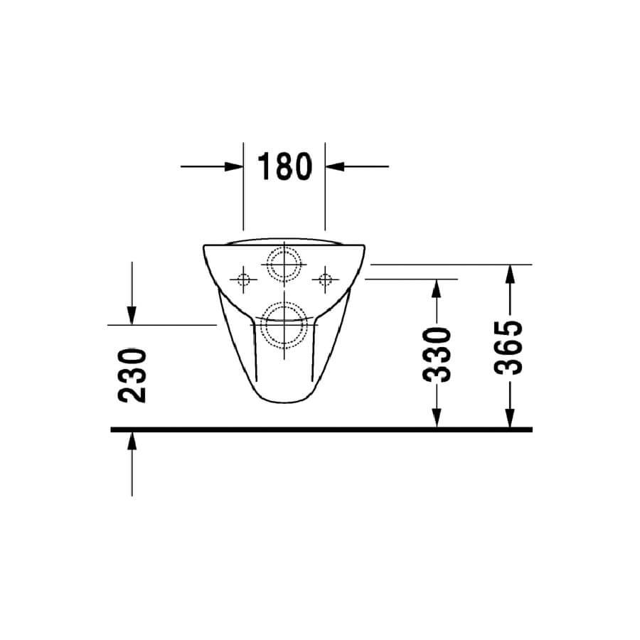 Duravit D-Code Унитаз подвесной в комплекте с сиденьем Soft Close белый 45350900A1 - Изображение 8