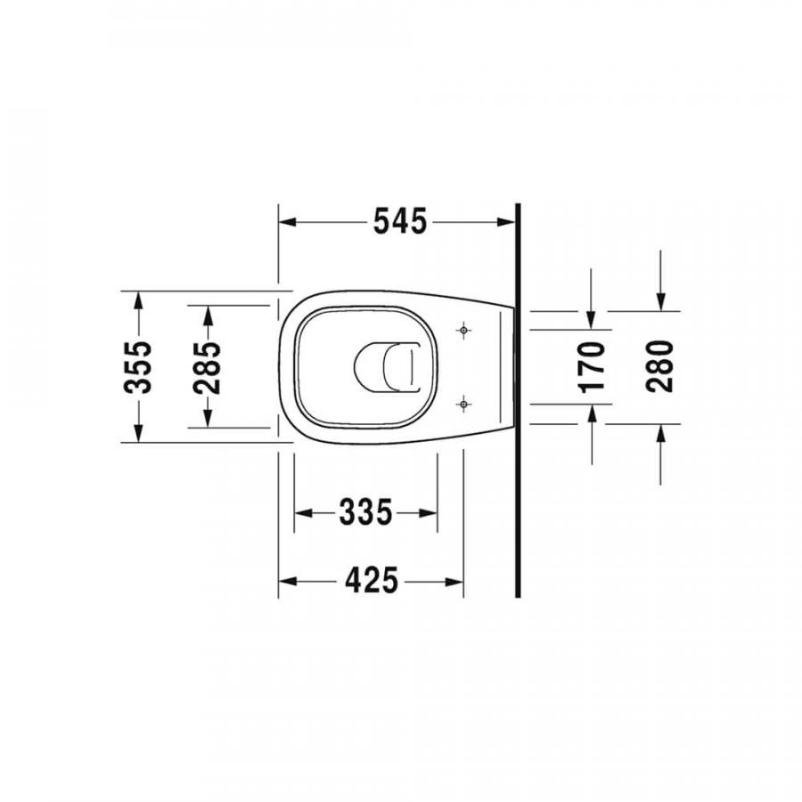 Duravit D-Code Унитаз подвесной в комплекте с сиденьем Soft Close белый 45350900A1 - Изображение 7