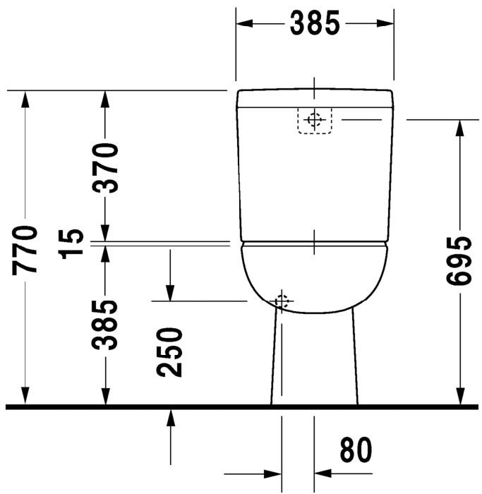 Duravit D-Code Унитаз комбинированный выпуск в пол длина 65 см 21110100002 - Изображение 5