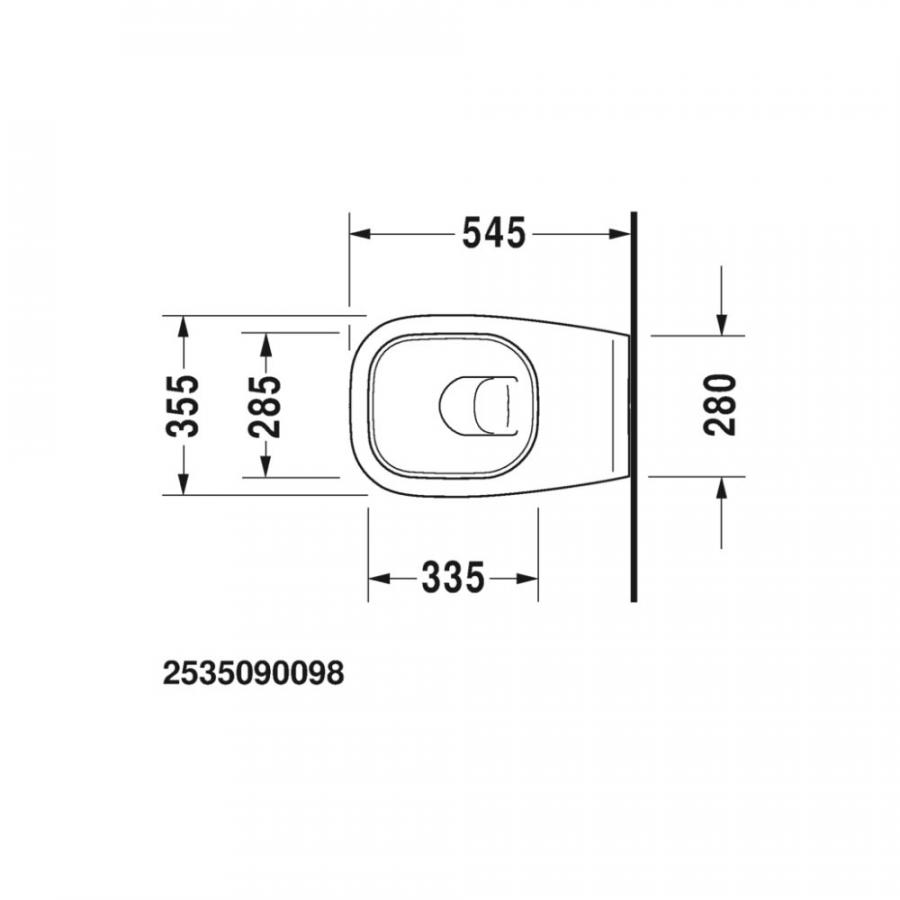 Duravit D-Code Унитаз подвесной длина 54,5 см 25350900002 - Изображение 3