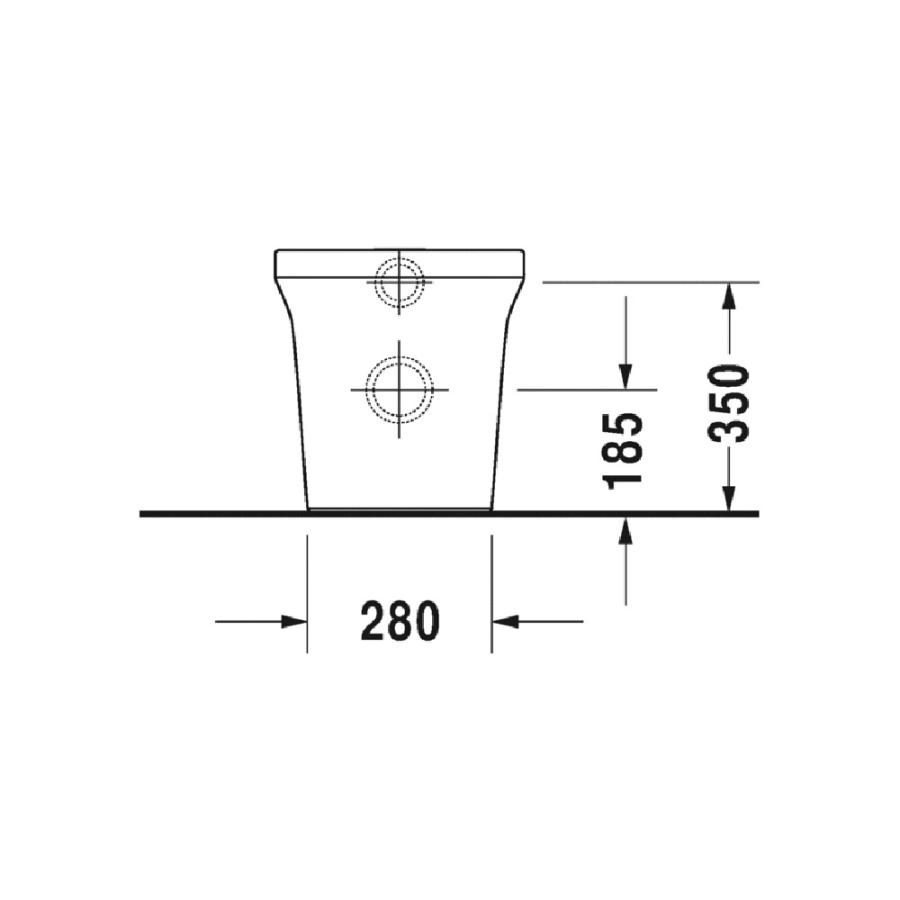 Duravit P3 Comforts Чаша напольного унитаза без смывного края 21660900001 - Изображение 4