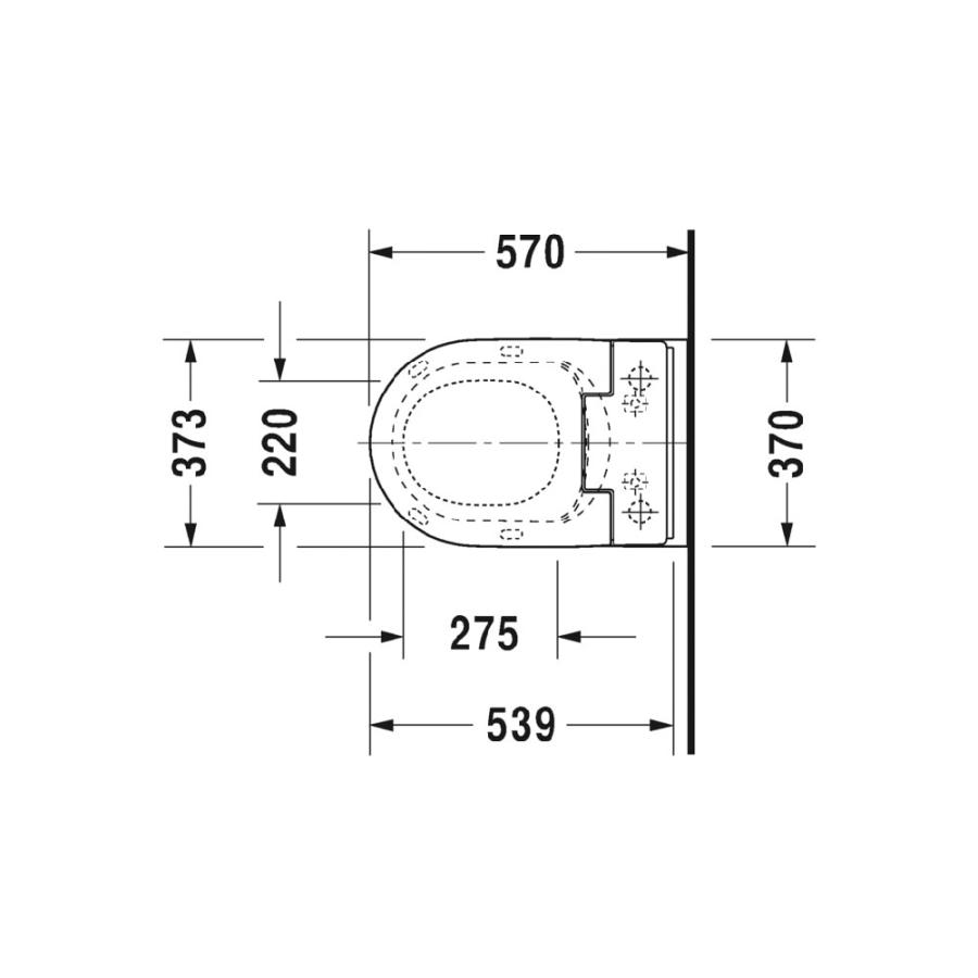 Duravit ME by Starck Унитаз подвесной Rimless для SensoWash® белый