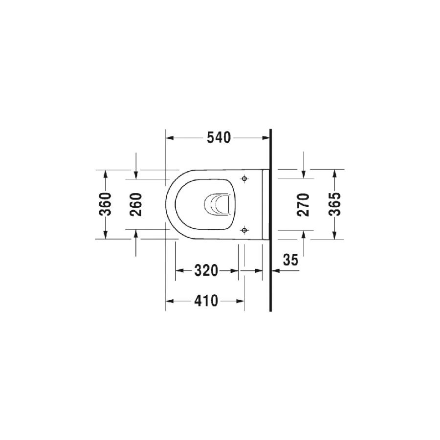 Duravit Starck 3 подвесной унитаз без смывного края, длина 54 см белый 25270900001 - Изображение 2