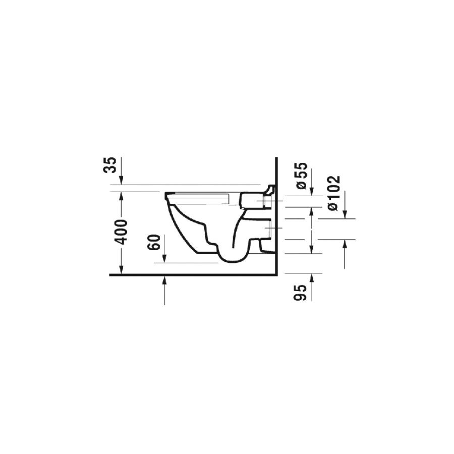 Duravit Starck 3 подвесной унитаз без смывного края, длина 54 см белый 25270900001 - Изображение 3