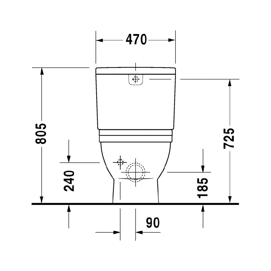 Duravit Starck 3 Напольный унитаз в комплекте Big Toilet, длина 74 см 2104090000 - Изображение 6