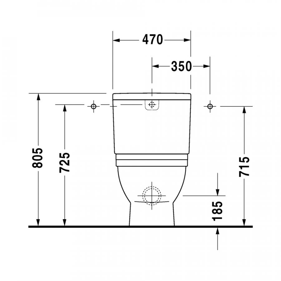 Duravit Starck 3 Напольный унитаз в комплекте Big Toilet, длина 74 см 2104090000 - Изображение 5
