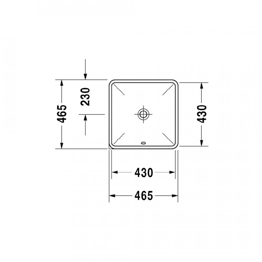 Duravit Starck 3 Умывальник встраиваемый, 430 x 430 мм белый 0305430000 - Изображение 3