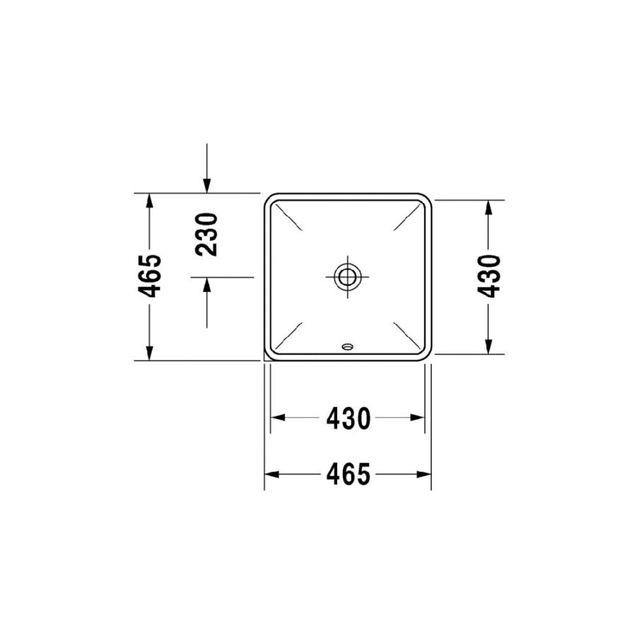 Duravit Starck 3 Умывальник встраиваемый, 430 x 430 мм белый 03054300001 - Изображение 3