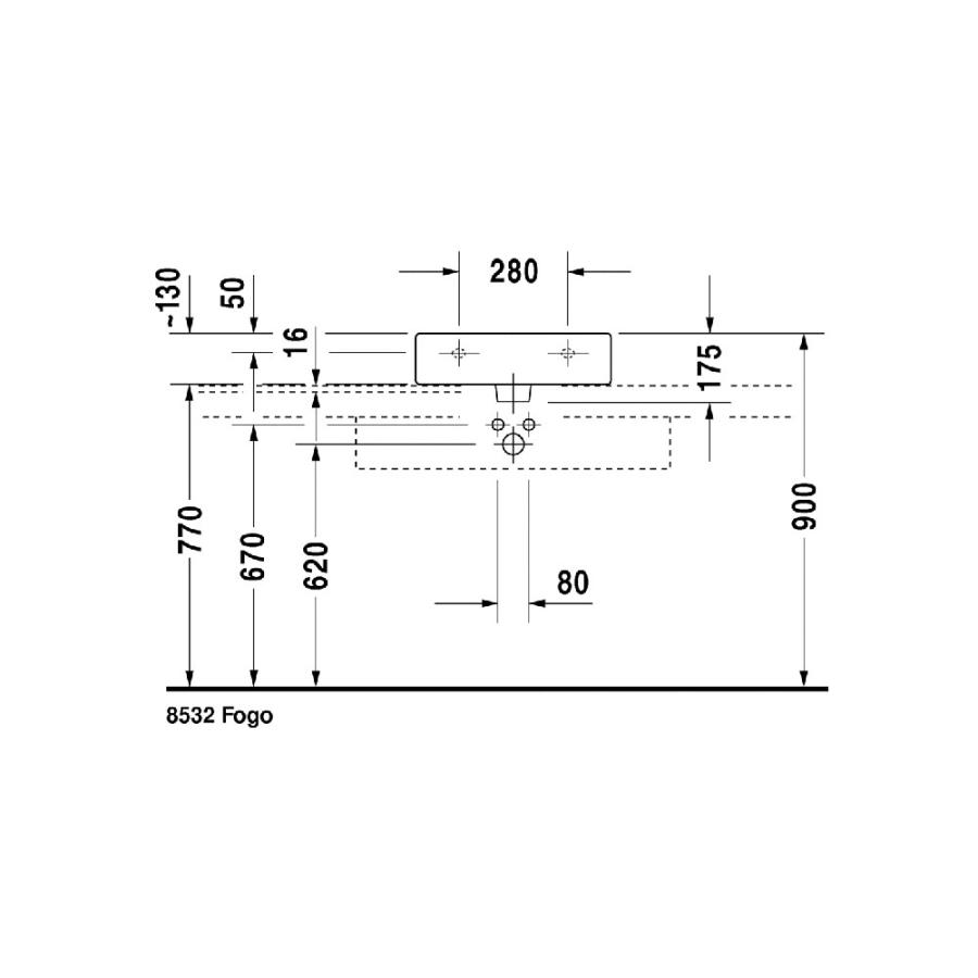 Duravit Vero Умывальник шлифованный, 500x470 мм белый 04545000281 - Изображение 4