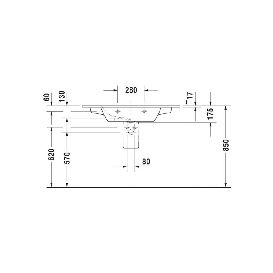Duravit ME by Starck Умывальник для мебели 1030 x 490 мм белый в интернет-магазине