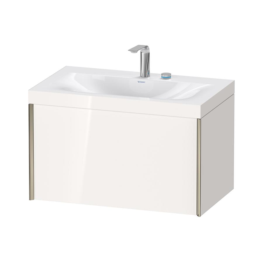 Duravit XViu Умывальник мебельный с подвесной тумбочкой c-bonded в комплекте 800x480 мм белый глянцевый 800 x 480 мм белый