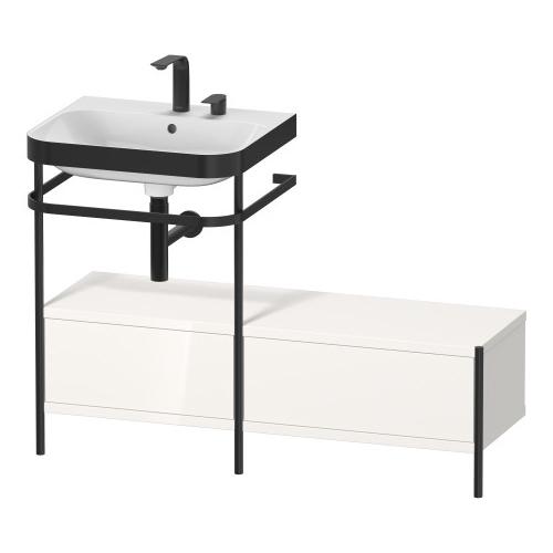 Duravit Happy D.2 Plus Мебельный умывальник c-bonded с напольной металлической консолью 1200 x 490 мм серый камень
