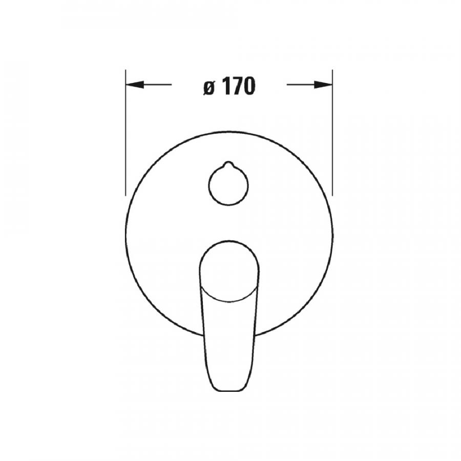Duravit B.1 Однорычажный смеситель для душа для скрытого монтажа Хром, B14210012010 - Изображение 3