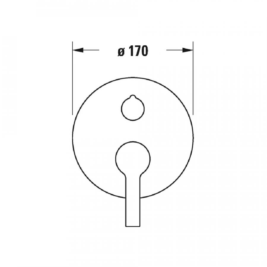 Duravit B.2 Однорычажный смеситель для душа для скрытого монтажа хром B24210012010 - Изображение 3