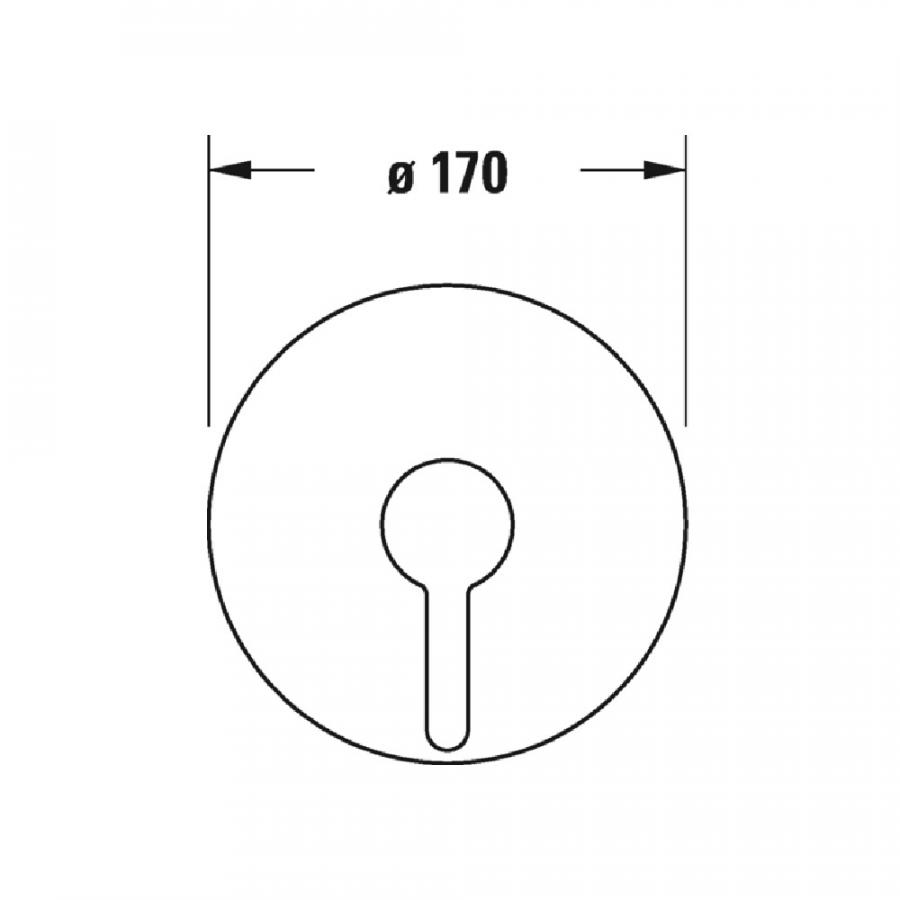 Duravit C.1 Однорычажный смеситель для душа для скрытого монтажа хром C14210010010 - Изображение 3