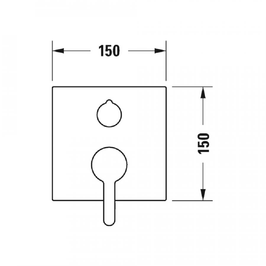 Duravit C.1 Однорычажный смеситель для душа для скрытого монтажа хром C14210011010 - Изображение 3