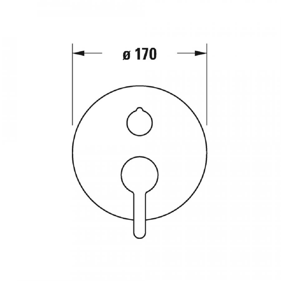 Duravit C.1 Однорычажный смеситель для душа для скрытого монтажа хром C14210012010 - Изображение 3