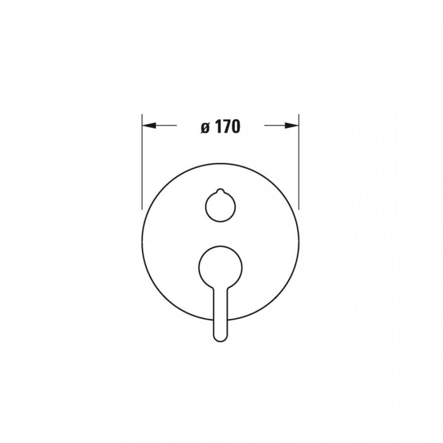 Duravit C.1 Однорычажный смеситель для ванны для скрытого монтажа черный C15210018046 - Изображение 2