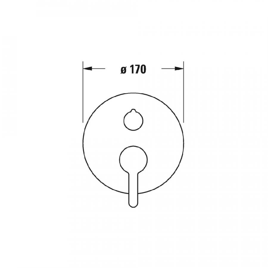 Duravit C.1 Однорычажный смеситель для ванны для скрытого монтажа черный C15210012046 - Изображение 2