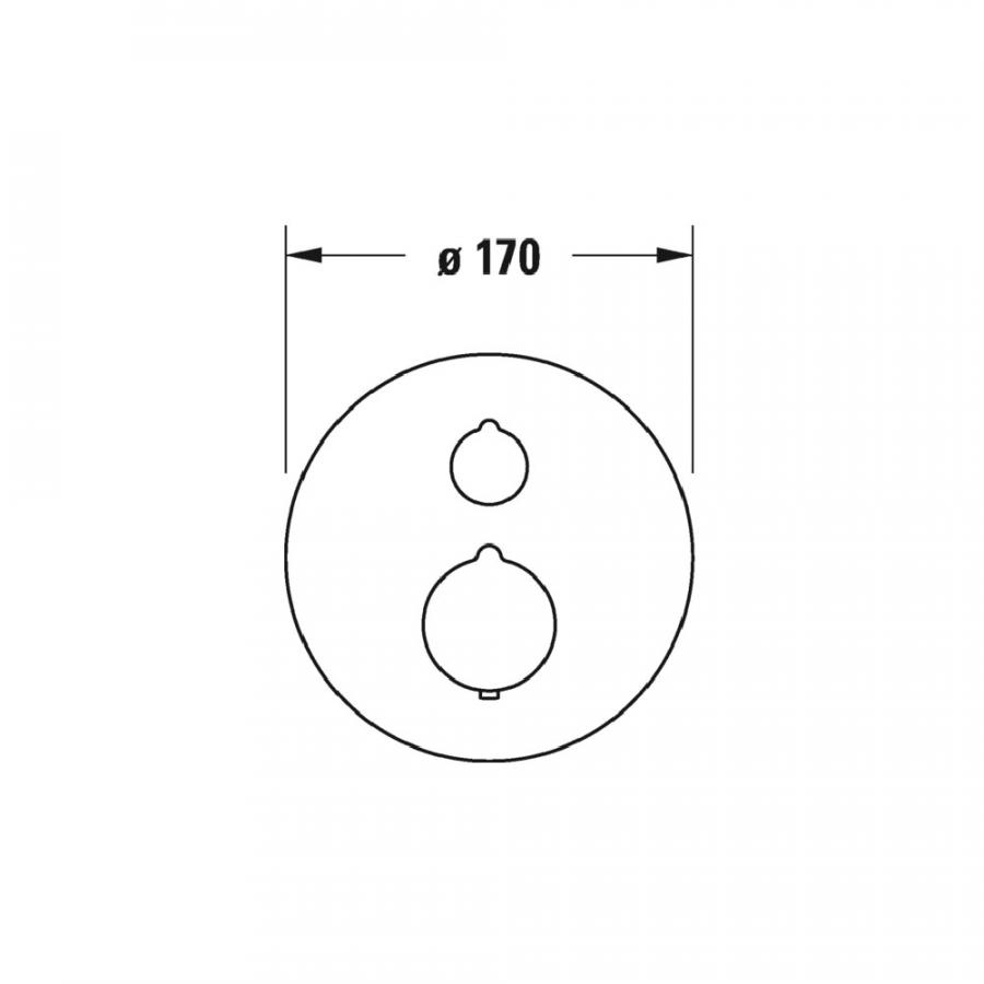 Duravit C.1 Термостат для ванны для скрытого монтажа Чёрный, C15200018046 - Изображение 2