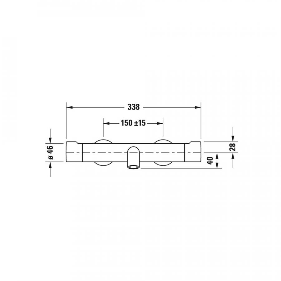 Duravit C.1 Термостат для ванны для стандартного монтажа черный