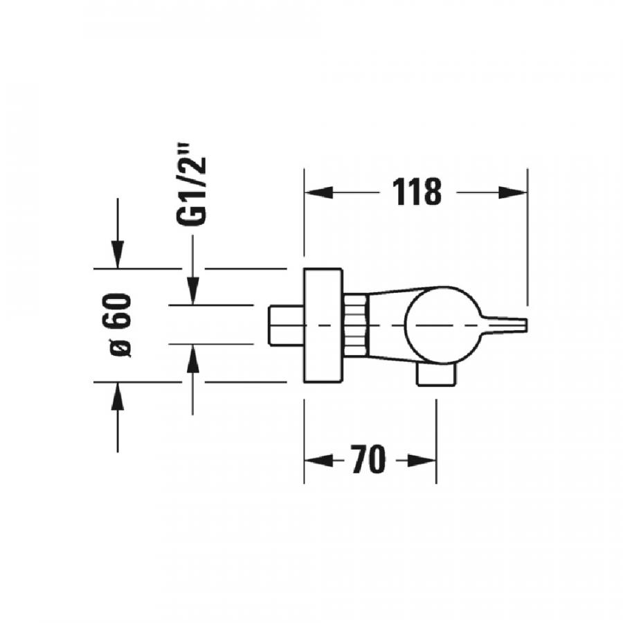Duravit B.1 Термостат для душа для стандартного монтажа Хром, B14220000010 - Изображение 2