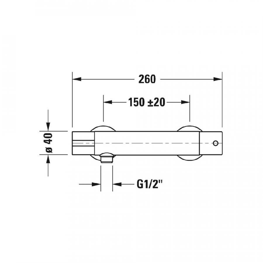 Duravit B.1 Термостат для душа для стандартного монтажа Хром, B14220000010 - Изображение 3