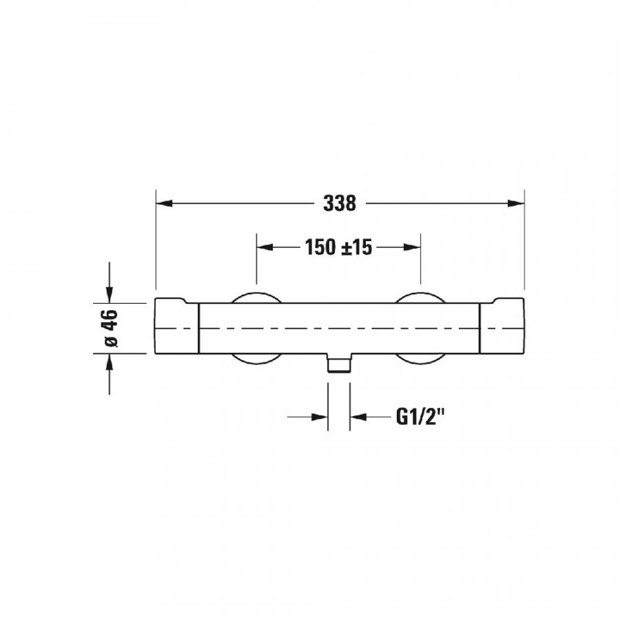 Duravit C.1 Термостат для душа для стандартного монтажа хром хром C14220000010 - Изображение 3