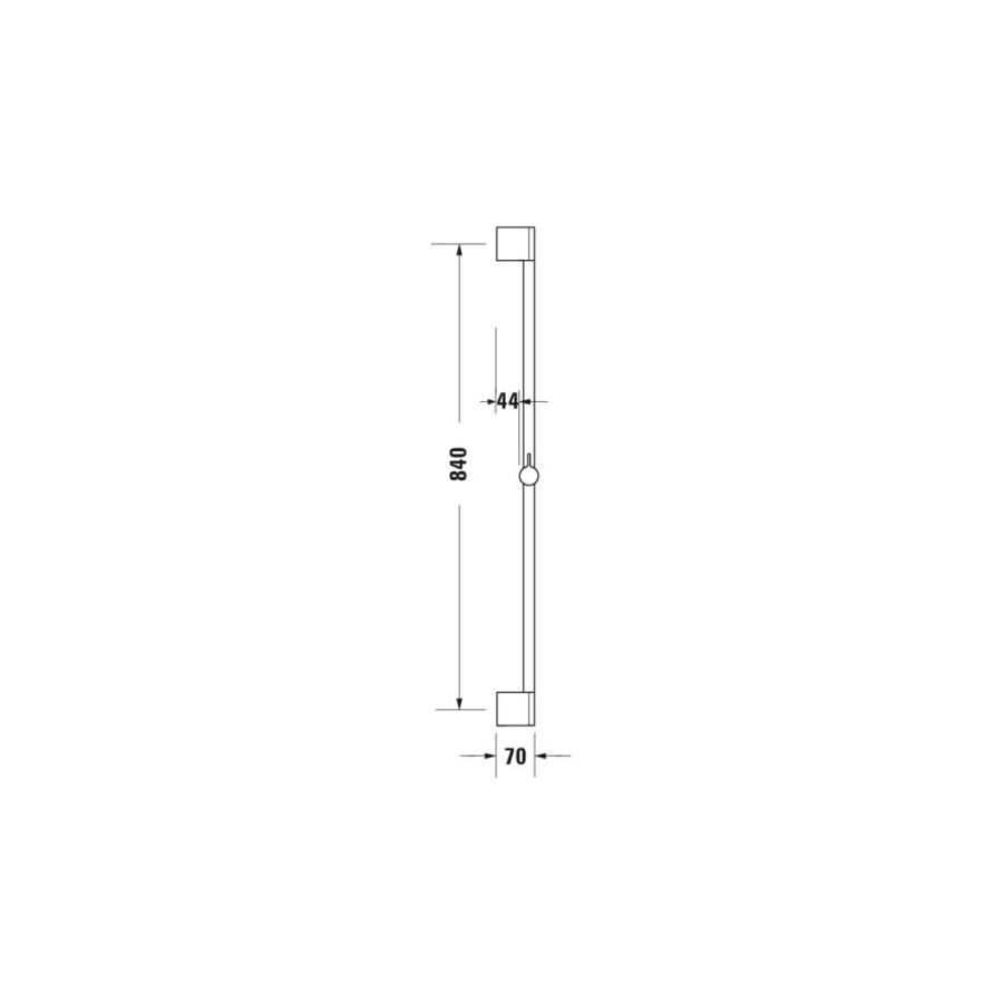 Duravit Faucet Accessories Штанга для душа Хром, UV0600002000 - Изображение 2