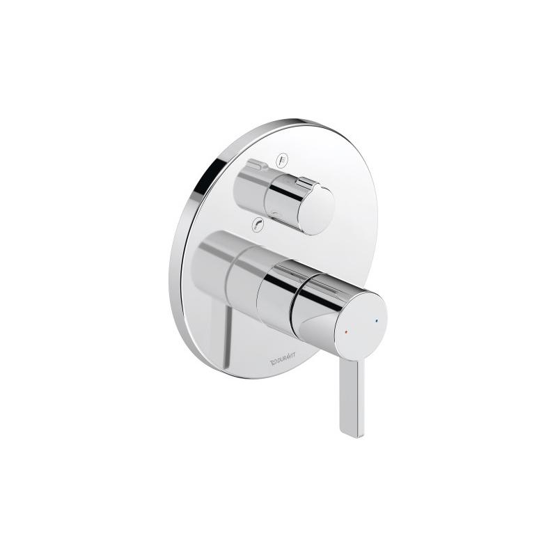 Duravit D-Neo Однорычажный смеситель для ванны для скрытого монтажа с перепускным клапаном с перепускным клапаном DE5210012010 - Изображение 1