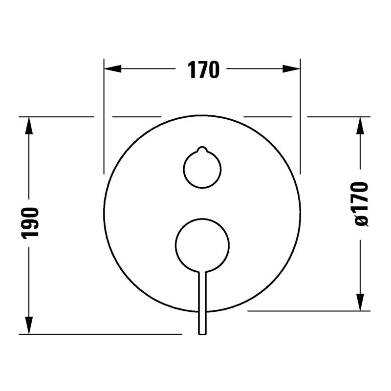 Duravit D-Neo Однорычажный смеситель для ванны для скрытого монтажа с перепускным клапаном с перепускным клапаном DE5210012010 - Изображение 4