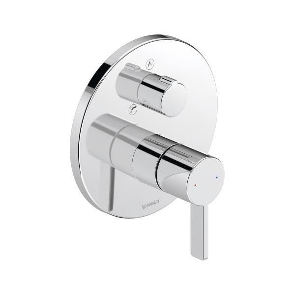 Duravit D-Neo Однорычажный смеситель для ванны для скрытого монтажа с перепускным клапаном с перепускным клапаном DE5210012010 - Изображение 2