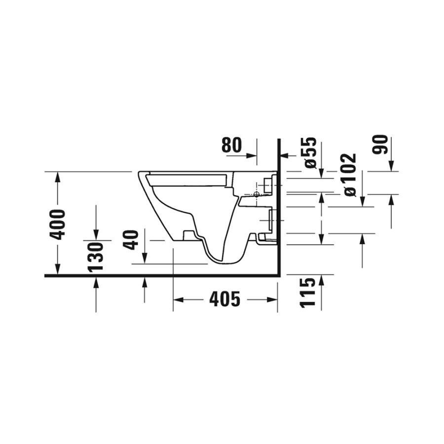 Duravit D-Code Унитаз подвесной в комплекте с сиденьем Soft Close 45770900A1 - Изображение 16