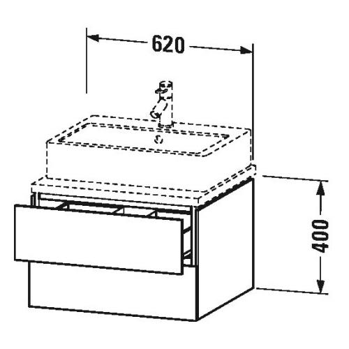 Duravit L-Cube L-Cube Тумбочка для консоли LC5815, 620 x 547 мм орех американский LC581501313 - Изображение 2