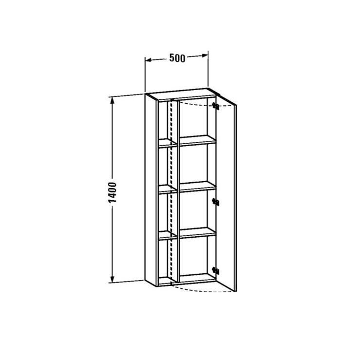 Duravit DuraStyle Высокий шкаф правосторонний 500 x 240 мм белый