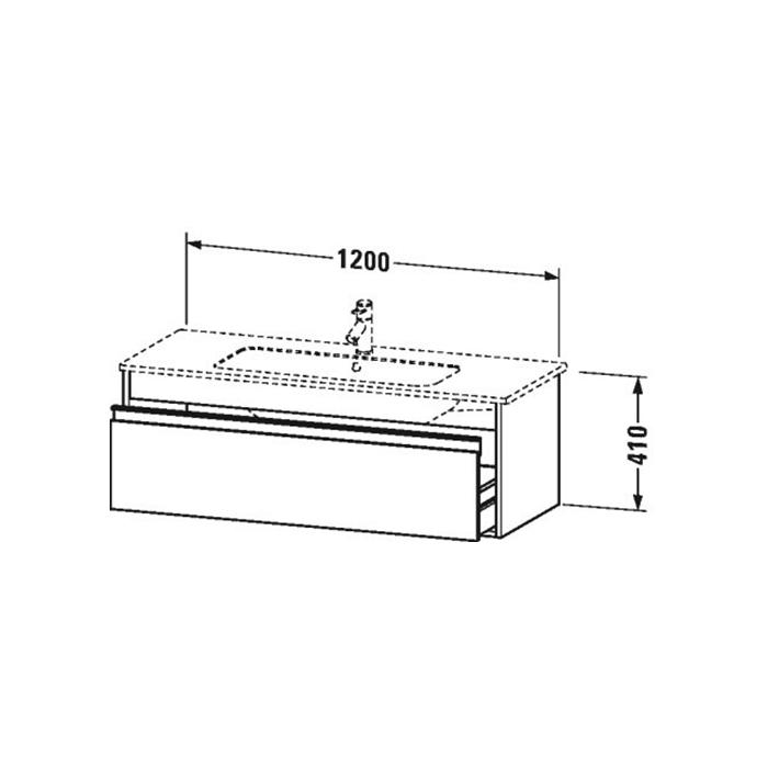 Duravit Ketho Тумбочка подвесная 1200 x 475 мм терра