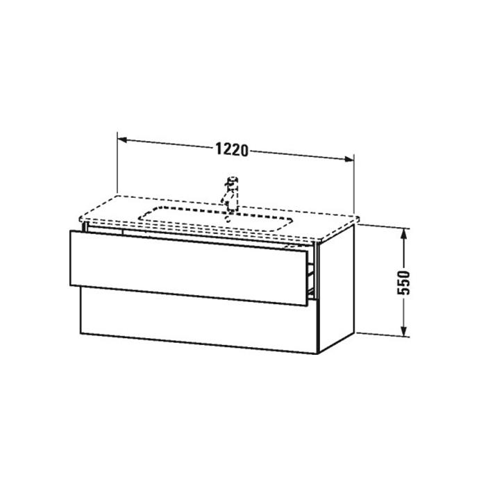 Duravit L-Cube Тумбочка подвесная 1220 x 481 мм сосна коричневая