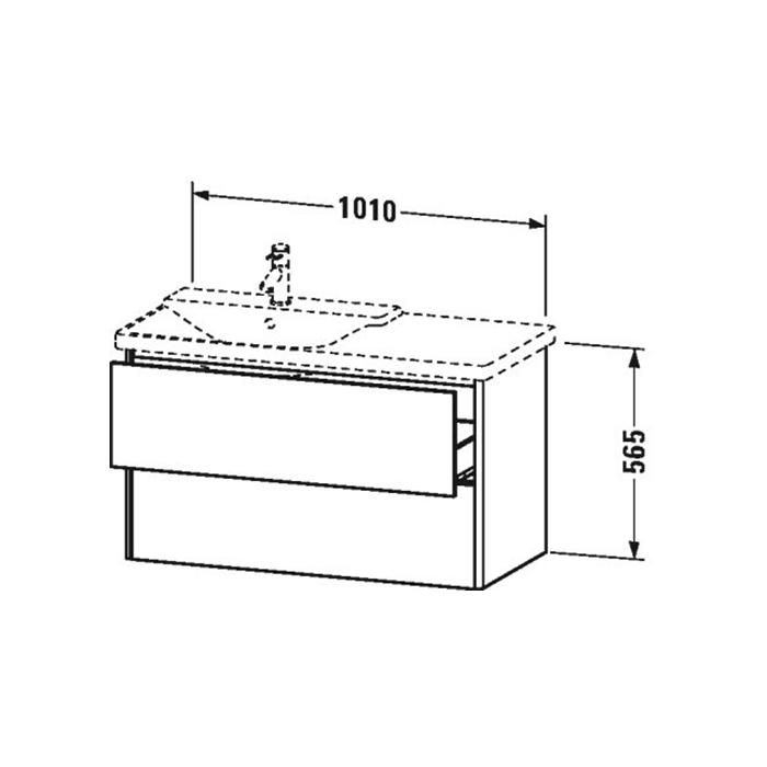 Duravit XSquare Тумбочка подвесная 1010 x 473 мм графит