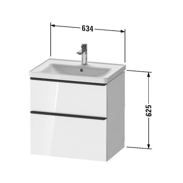 Duravit D-Neo Тумбочка подвесная 634 x 452 мм белый