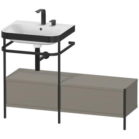 Duravit Happy D.2 Plus Мебельный умывальник c-bonded с напольной металлической консолью 1200 x 490 мм серый камень HP4760E9292
