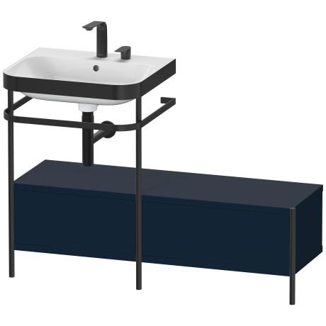 Duravit Happy D.2 Plus Мебельный умывальник c-bonded с напольной металлической консолью 1200 x 490 мм темно-синий HP4760E9898