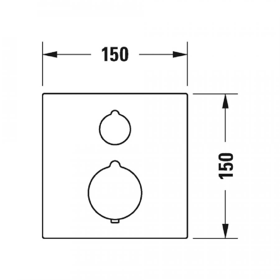 Duravit C.1 Термостат для душа для скрытого монтажа Хром, C14200013010 - Изображение 3