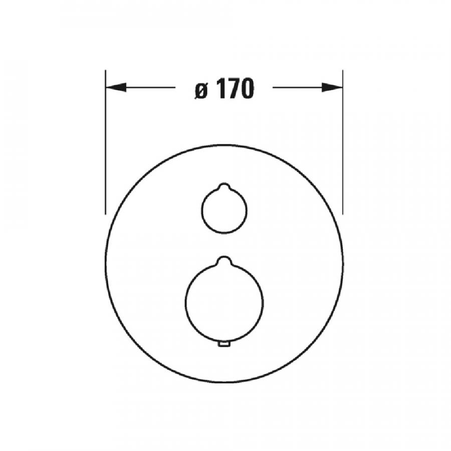 Duravit C.1 Термостат для душа для скрытого монтажа хром C14200014010 - Изображение 3