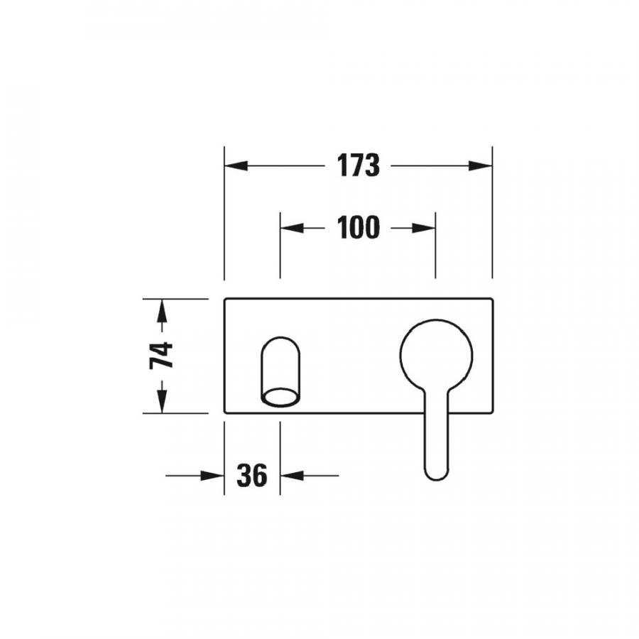 Duravit C.1 Однорычажный смеситель для раковины для скрытого монтажа Чёрный, C11070003046 - Изображение 3