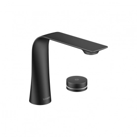 D.1 Электронный смеситель для умывальника на 2 отверстия M со встроенным блоком питания черный матовый