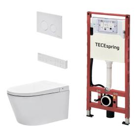 Комплект для установки подвесного унитазом-биде TECEspring Smart L с панелью смыва