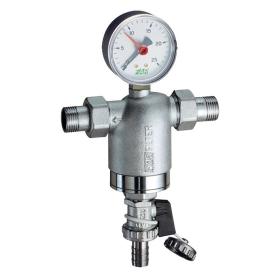 Фильтр с манометром, хромированный НР-НР