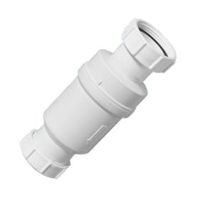 Клапан сливной самозакрывающийся 'сухой' сифон вход 1 1/2' выход компрессионный 50 мм (блистер)