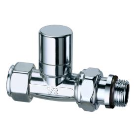LadyFAR Вентиль запорный прямой 1/2' гайка М24х19 EPDM цвет серебро