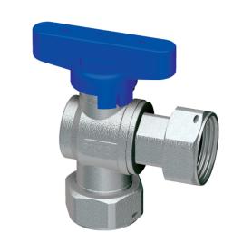 Шаровой кран полнопроходной хромированный 3/4' 3/4' НГ синий